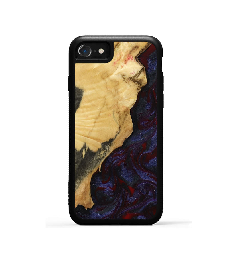iPhone SE Wood Phone Case - Adah (Red, 799991)