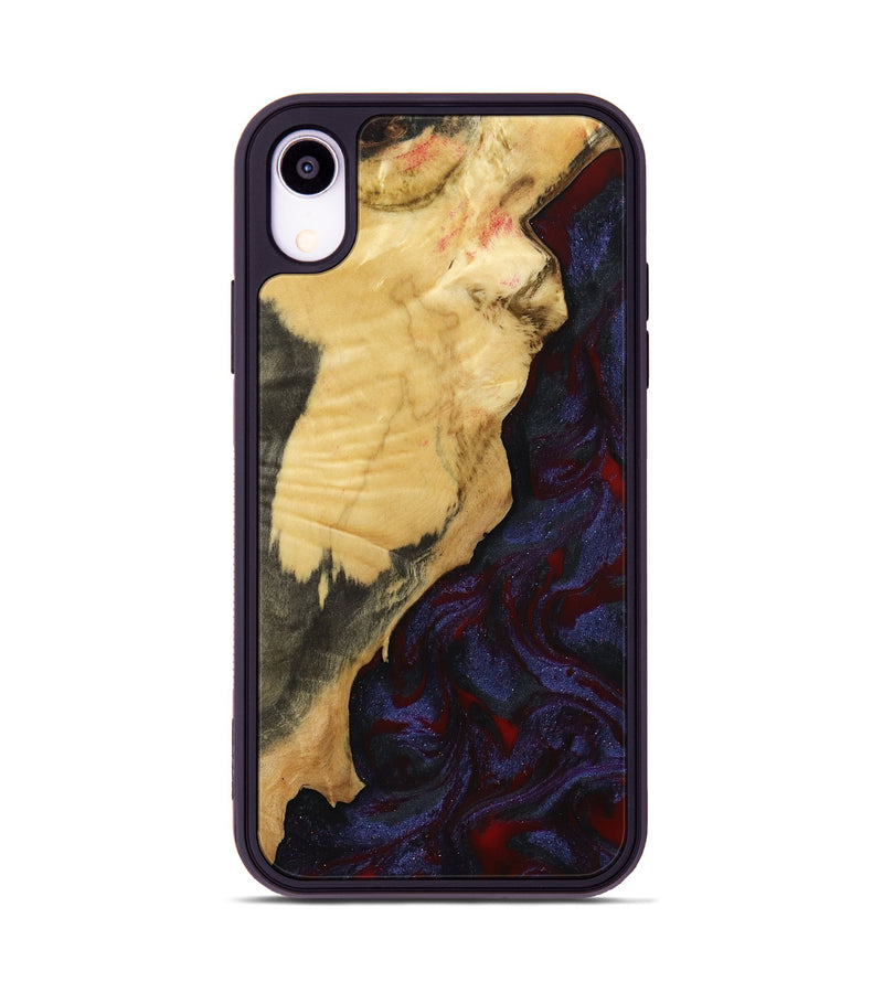 iPhone Xr Wood Phone Case - Adah (Red, 799991)