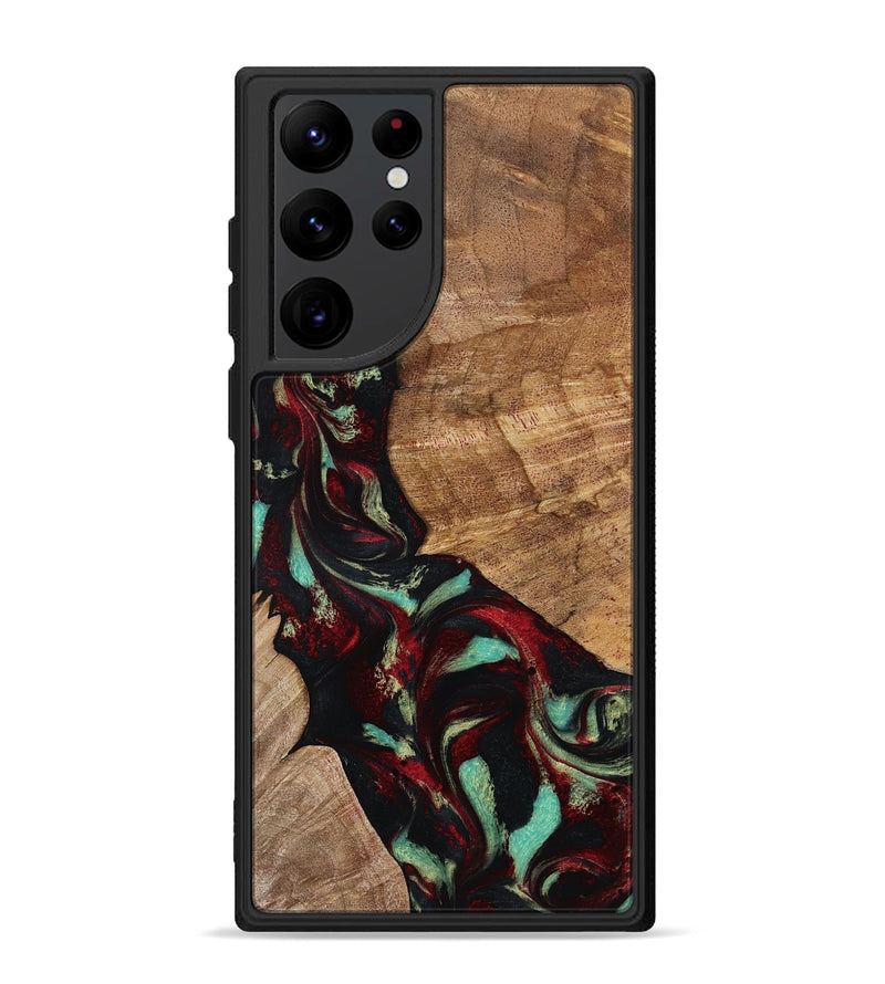 Galaxy S22 Ultra Wood Phone Case - Sheldon (Red, 799996)