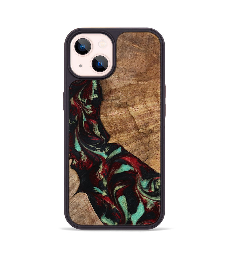 iPhone 14 Wood Phone Case - Sheldon (Red, 799996)