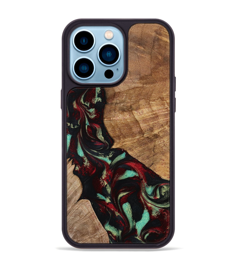 iPhone 14 Pro Max Wood Phone Case - Sheldon (Red, 799996)