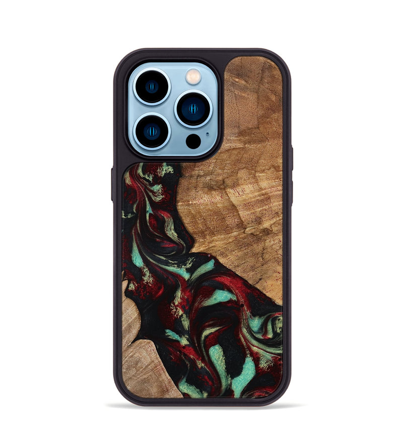 iPhone 14 Pro Wood Phone Case - Sheldon (Red, 799996)