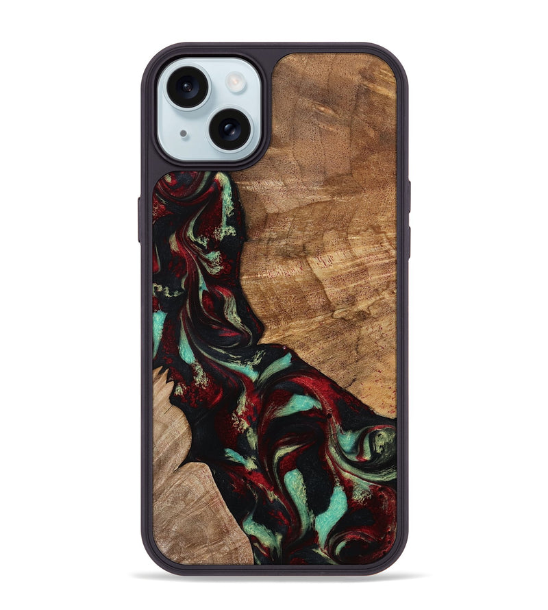 iPhone 15 Plus Wood Phone Case - Sheldon (Red, 799996)