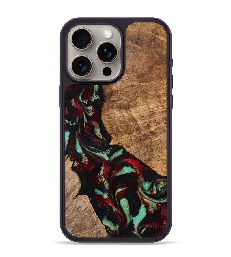 iPhone 15 Pro Max Wood Phone Case - Sheldon (Red, 799996)