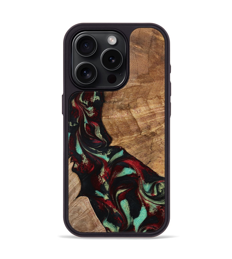 iPhone 15 Pro Wood Phone Case - Sheldon (Red, 799996)