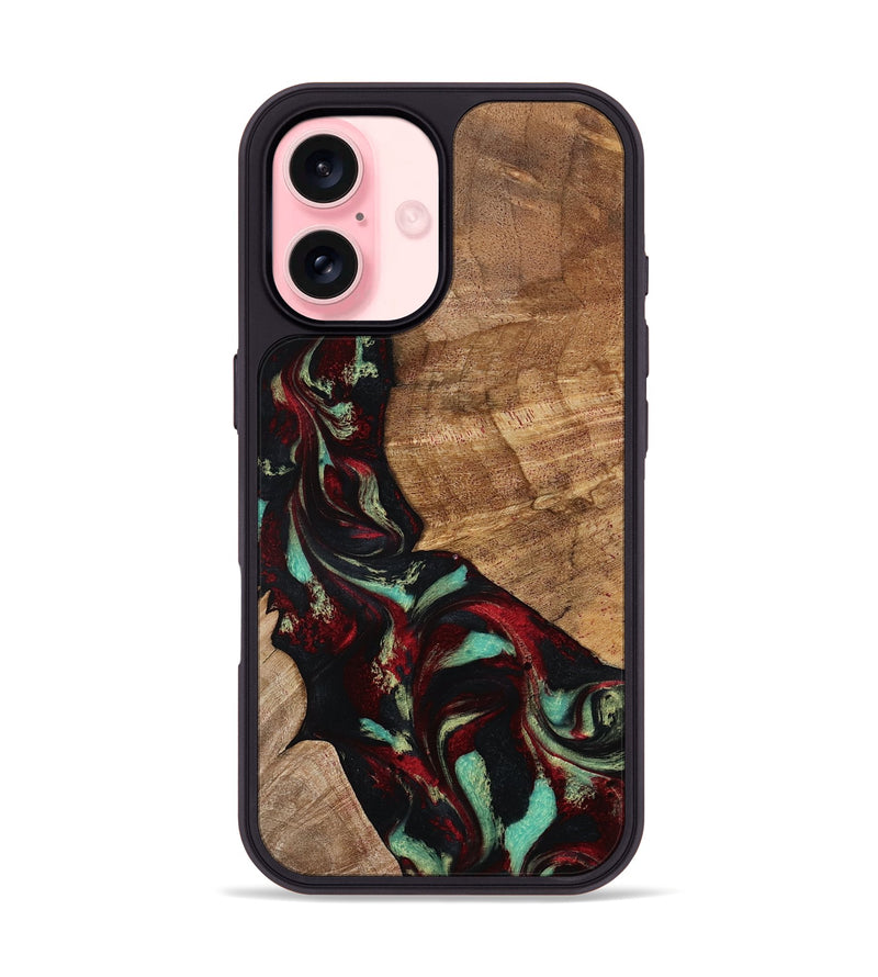 iPhone 16 Wood Phone Case - Sheldon (Red, 799996)