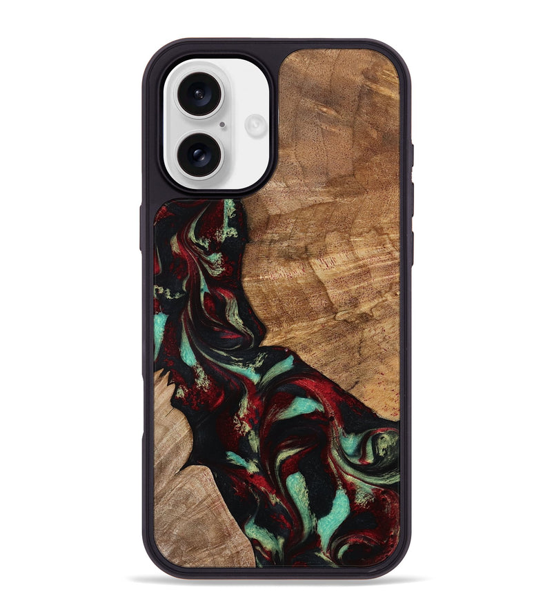 iPhone 16 Plus Wood Phone Case - Sheldon (Red, 799996)