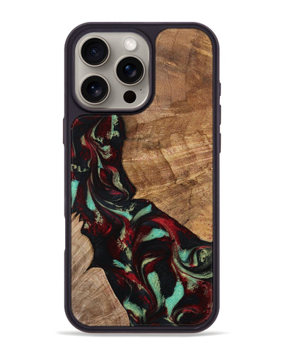 iPhone 16 Pro Max Wood Phone Case - Sheldon (Red, 799996)