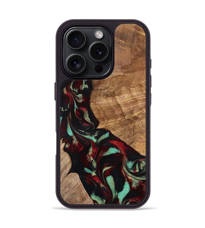 iPhone 16 Pro Wood Phone Case - Sheldon (Red, 799996)