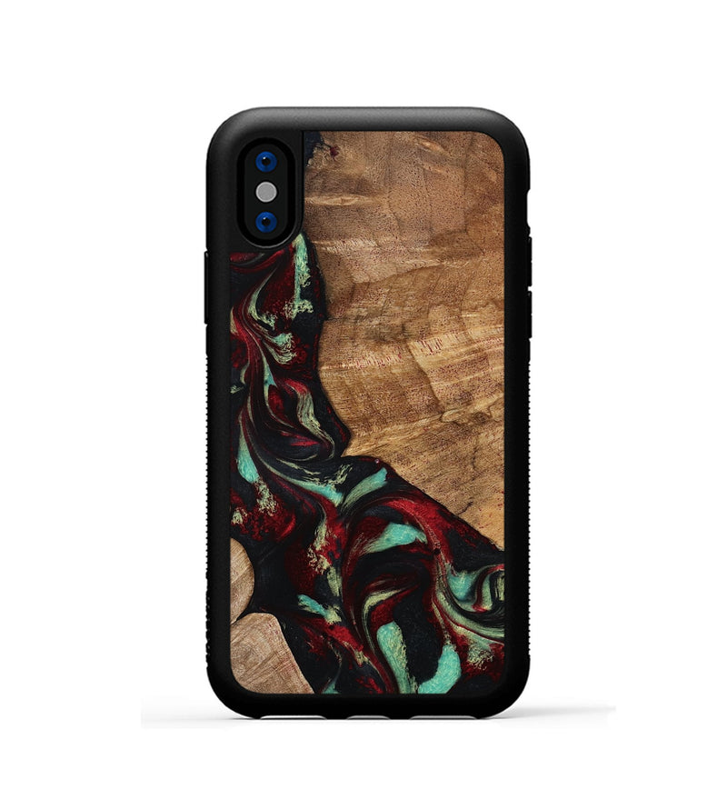 iPhone Xs Wood Phone Case - Sheldon (Red, 799996)