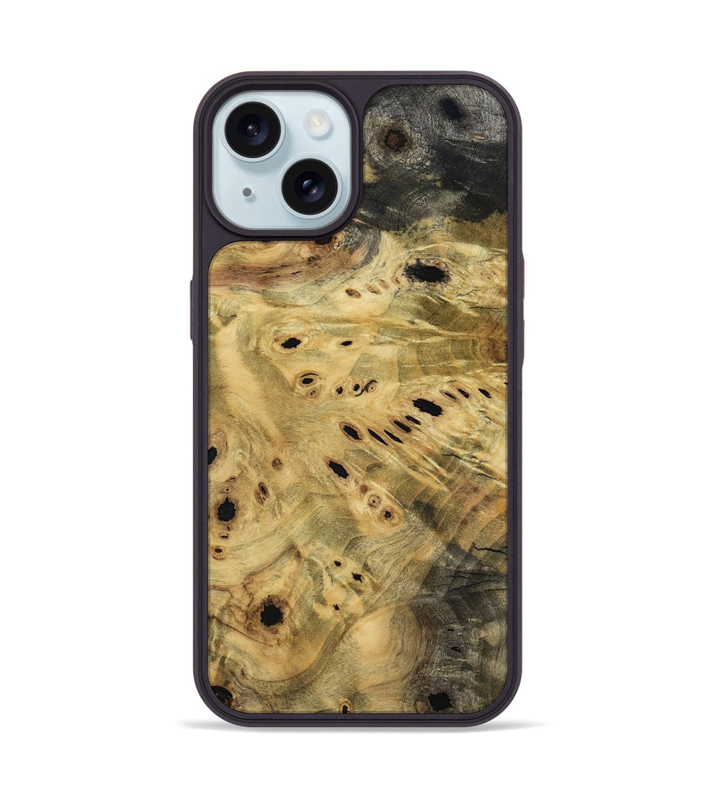 iPhone 15 Wood Phone Case - Kira (Wood Burl, 799997)