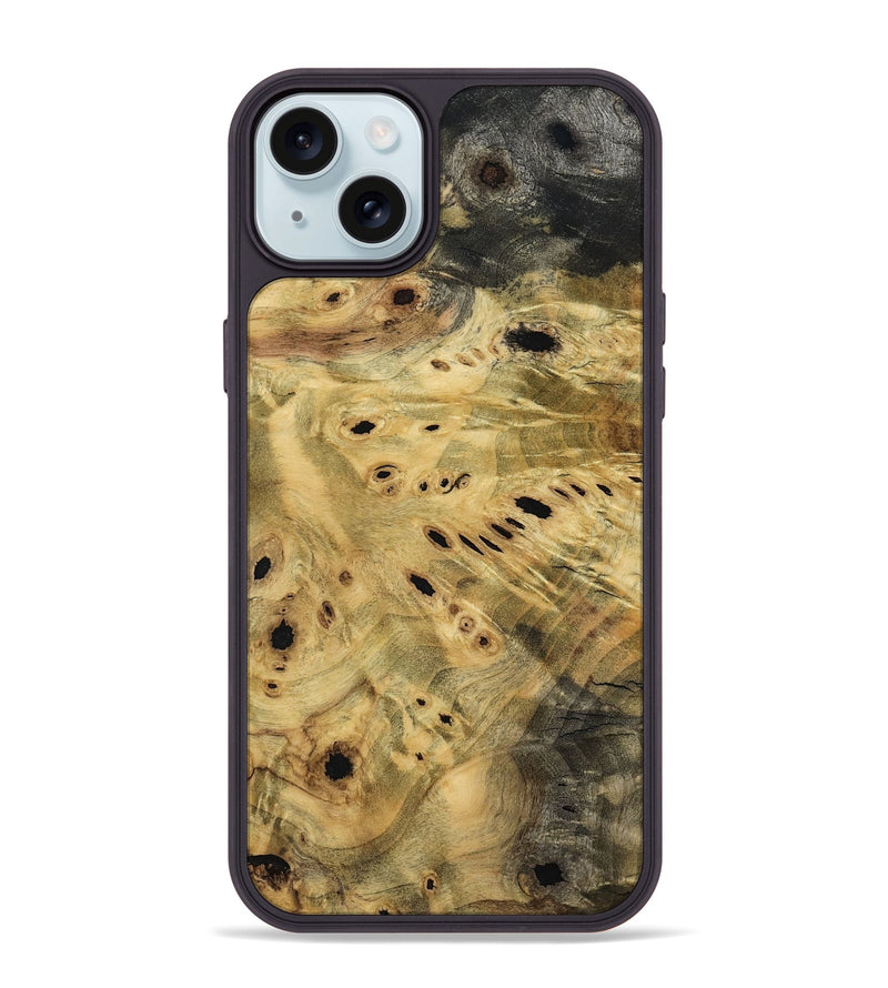 iPhone 15 Plus Wood Phone Case - Kira (Wood Burl, 799997)