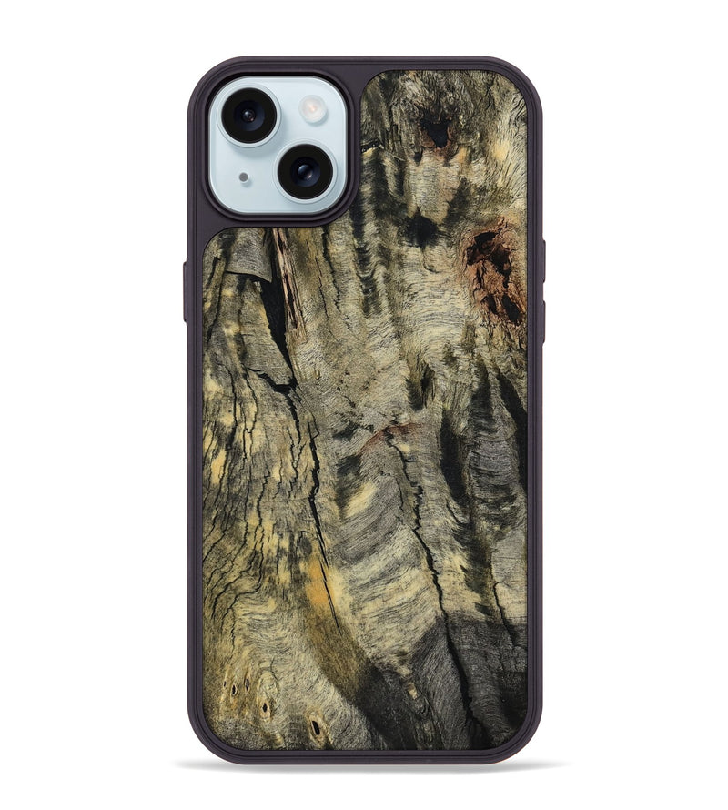 iPhone 15 Plus Wood Phone Case - Emberly (Wood Burl, 799998)