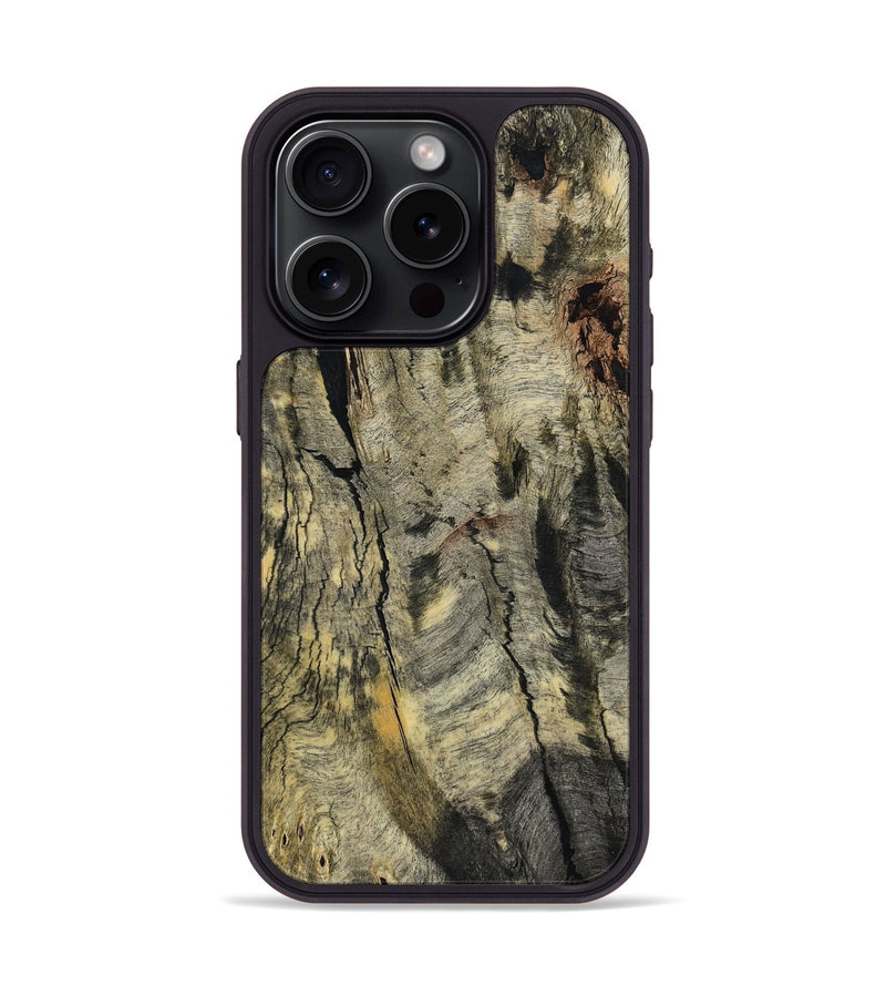 iPhone 15 Pro Wood Phone Case - Emberly (Wood Burl, 799998)