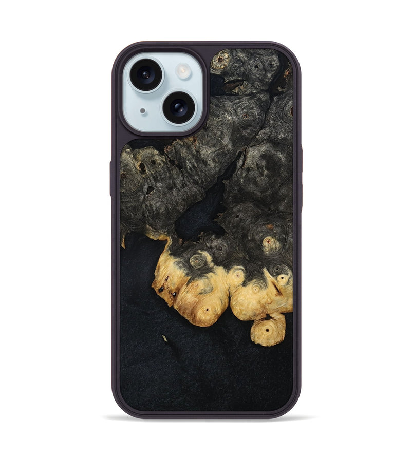 iPhone 15 Wood Phone Case - Odis (Wood Burl, 800001)