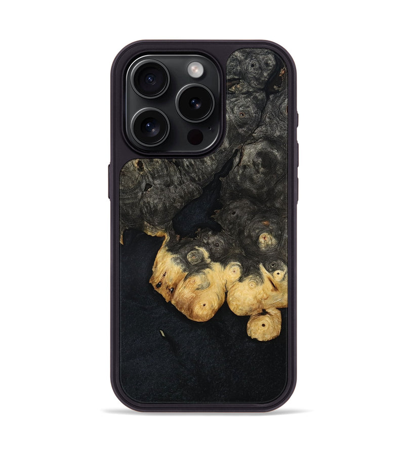 iPhone 15 Pro Wood Phone Case - Odis (Wood Burl, 800001)