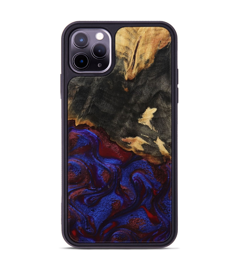 iPhone 11 Pro Max Wood Phone Case - Brock (Red, 800004)