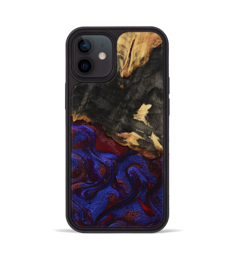iPhone 12 Wood Phone Case - Brock (Red, 800004)