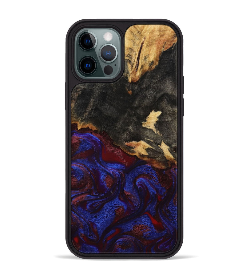 iPhone 12 Pro Max Wood Phone Case - Brock (Red, 800004)
