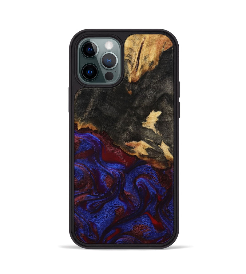 iPhone 12 Pro Wood Phone Case - Brock (Red, 800004)