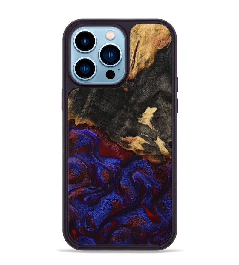 iPhone 14 Pro Max Wood Phone Case - Brock (Red, 800004)