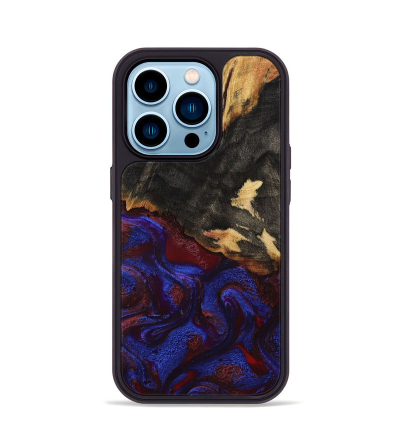 iPhone 14 Pro Wood Phone Case - Brock (Red, 800004)