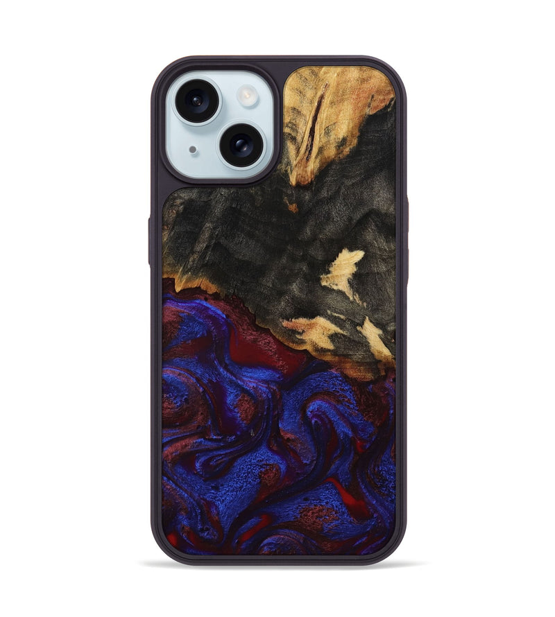 iPhone 15 Wood Phone Case - Brock (Red, 800004)