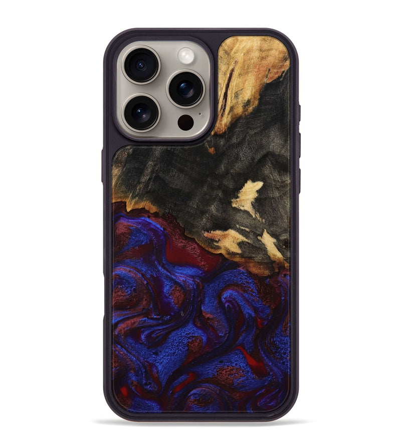 iPhone 16 Pro Max Wood Phone Case - Brock (Red, 800004)