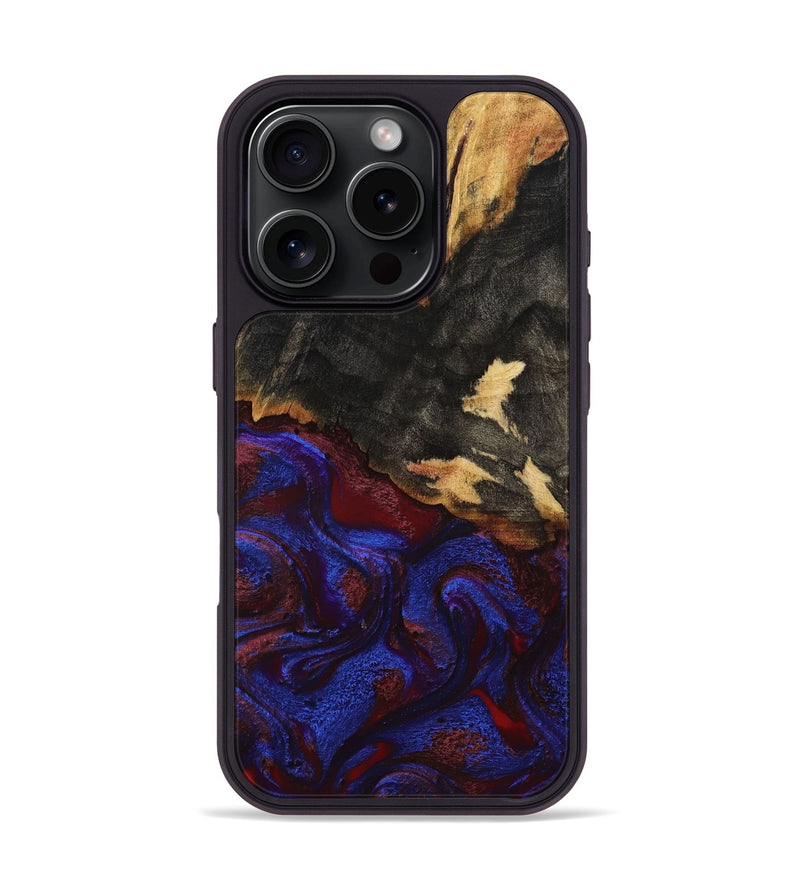 iPhone 16 Pro Wood Phone Case - Brock (Red, 800004)