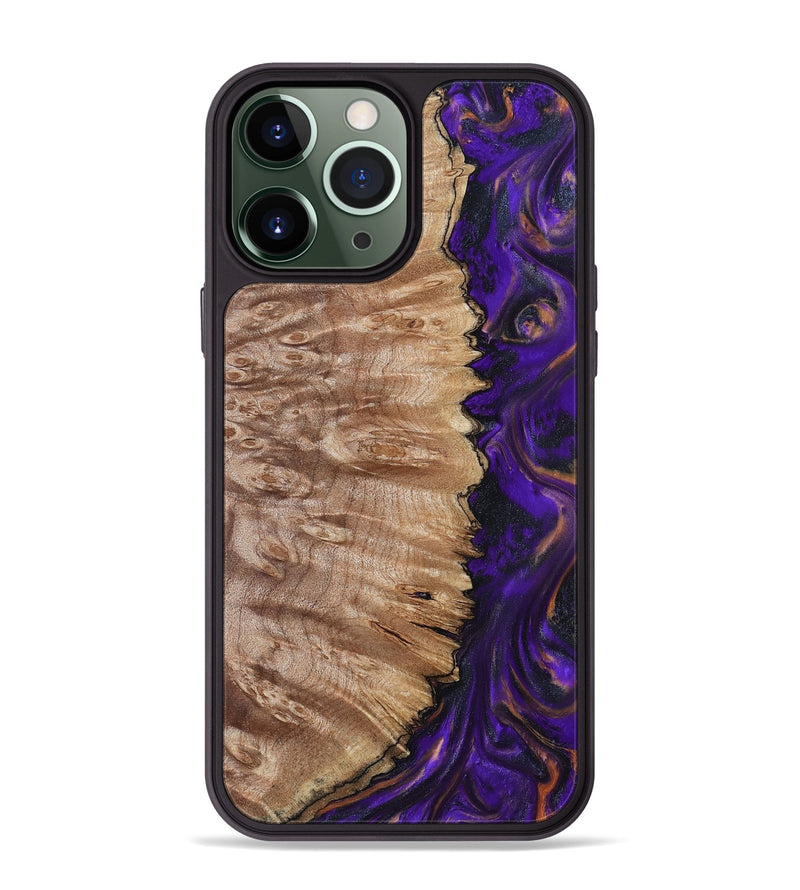 iPhone 13 Pro Max Wood Phone Case - Kandice (Purple, 800005)