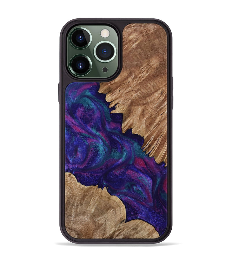 iPhone 13 Pro Max Wood Phone Case - Charles (Purple, 800008)