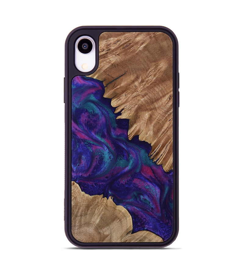 iPhone Xr Wood Phone Case - Charles (Purple, 800008)