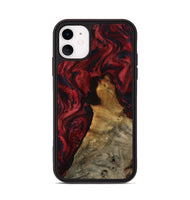 iPhone 11 Wood Phone Case - Alessia (Red, 800009)