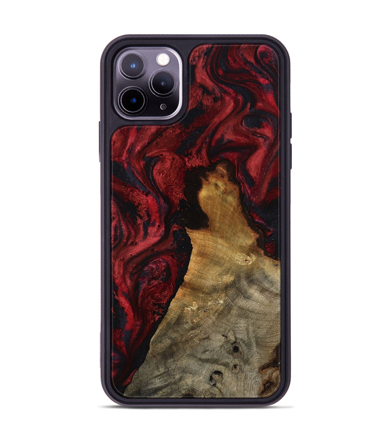 iPhone 11 Pro Max Wood Phone Case - Alessia (Red, 800009)