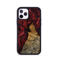 iPhone 11 Pro Wood Phone Case - Alessia (Red, 800009)