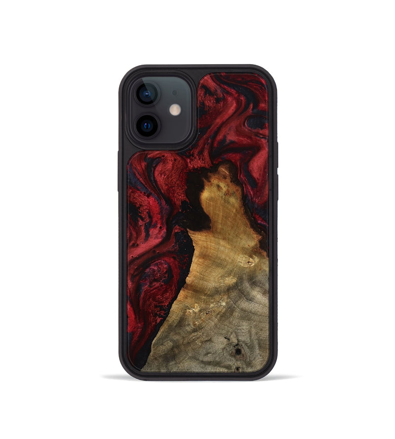 iPhone 12 mini Wood Phone Case - Alessia (Red, 800009)