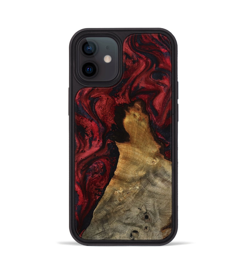 iPhone 12 Wood Phone Case - Alessia (Red, 800009)