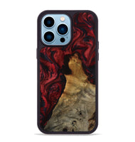 iPhone 14 Pro Max Wood Phone Case - Alessia (Red, 800009)