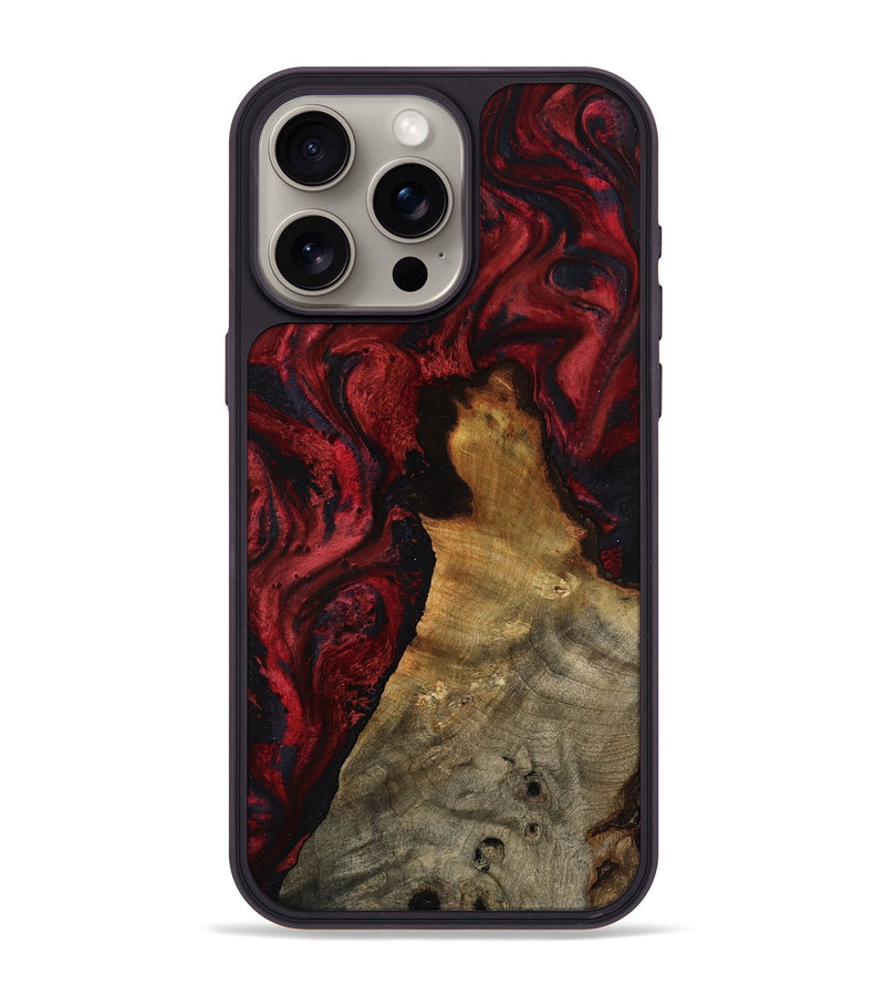 iPhone 15 Pro Max Wood Phone Case - Alessia (Red, 800009)