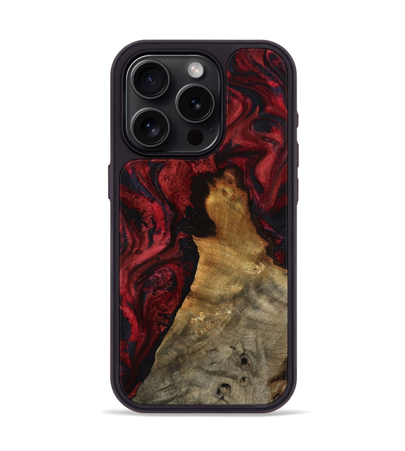 iPhone 15 Pro Wood Phone Case - Alessia (Red, 800009)