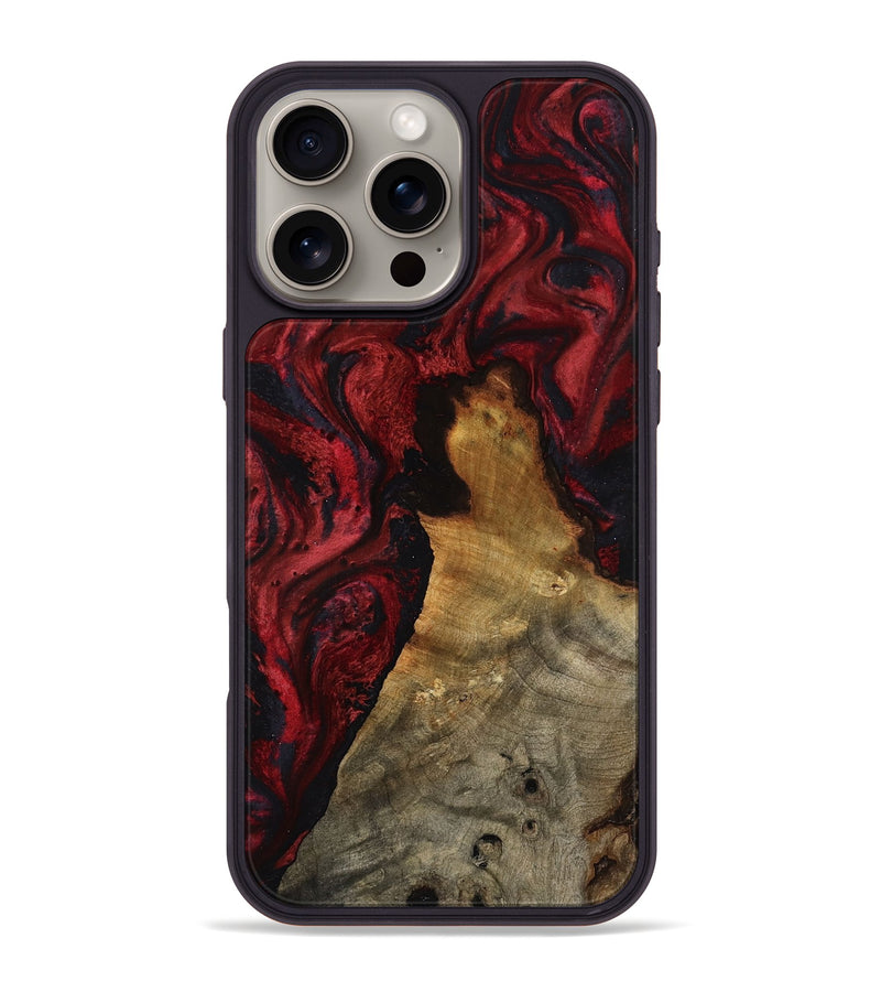 iPhone 16 Pro Max Wood Phone Case - Alessia (Red, 800009)