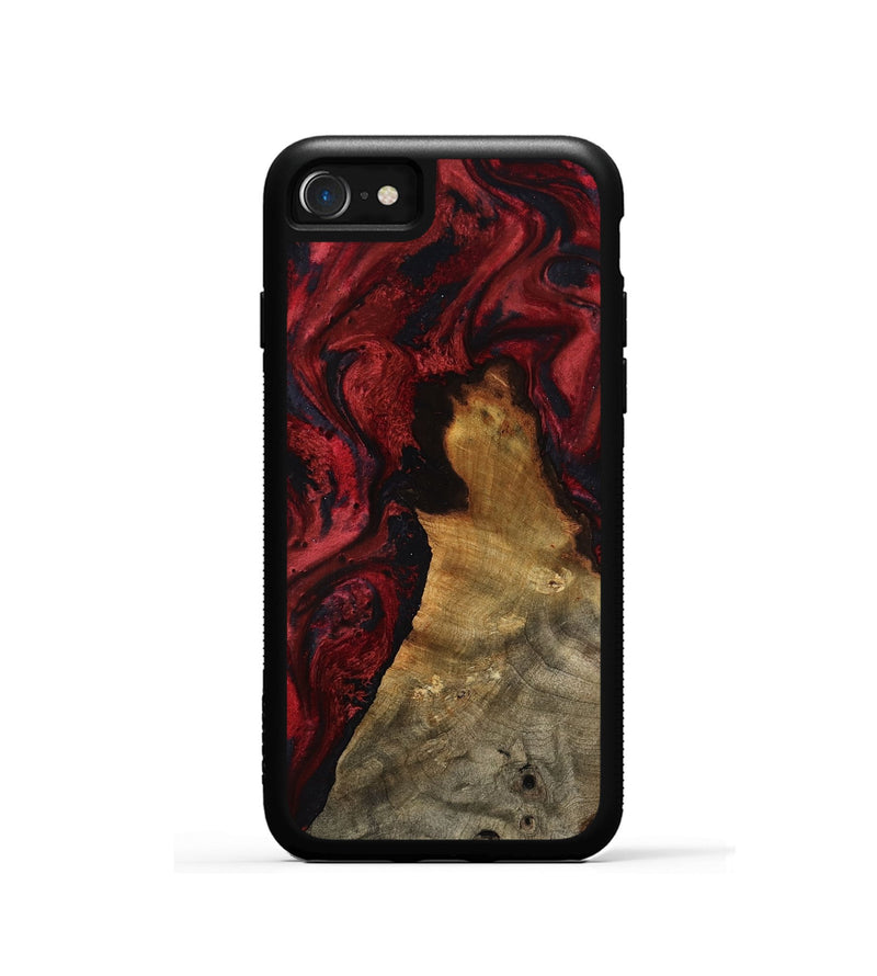 iPhone SE Wood Phone Case - Alessia (Red, 800009)