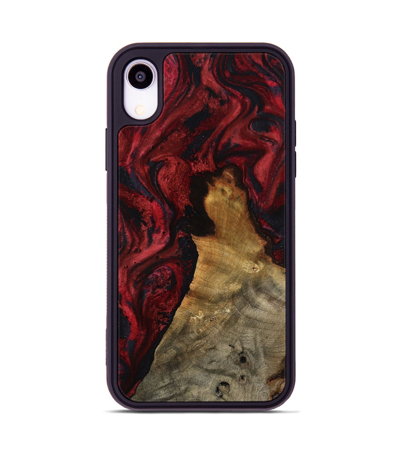 iPhone Xr Wood Phone Case - Alessia (Red, 800009)