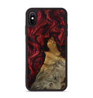 iPhone Xs Max Wood Phone Case - Alessia (Red, 800009)
