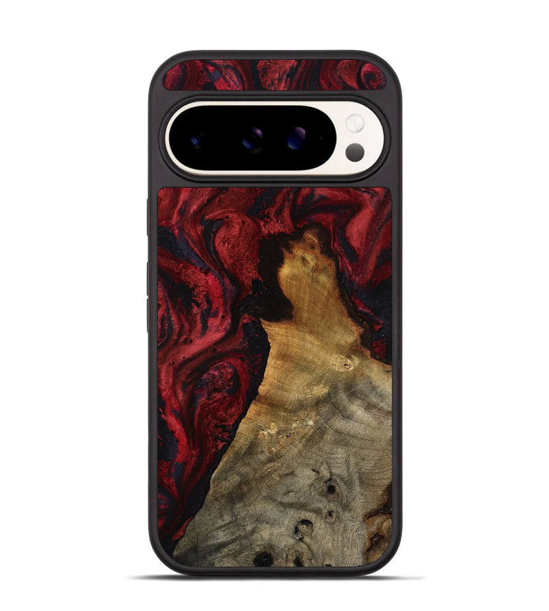 Pixel 9 Wood Phone Case - Alessia (Red, 800009)