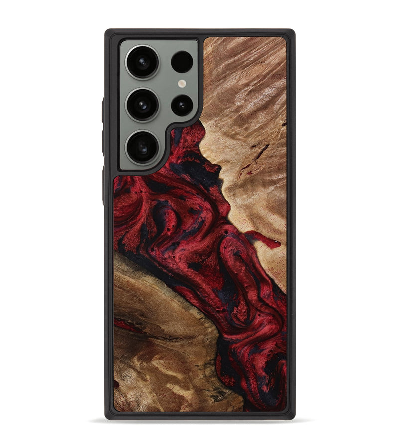 Galaxy S23 Ultra Wood Phone Case - Dortha (Red, 800010)