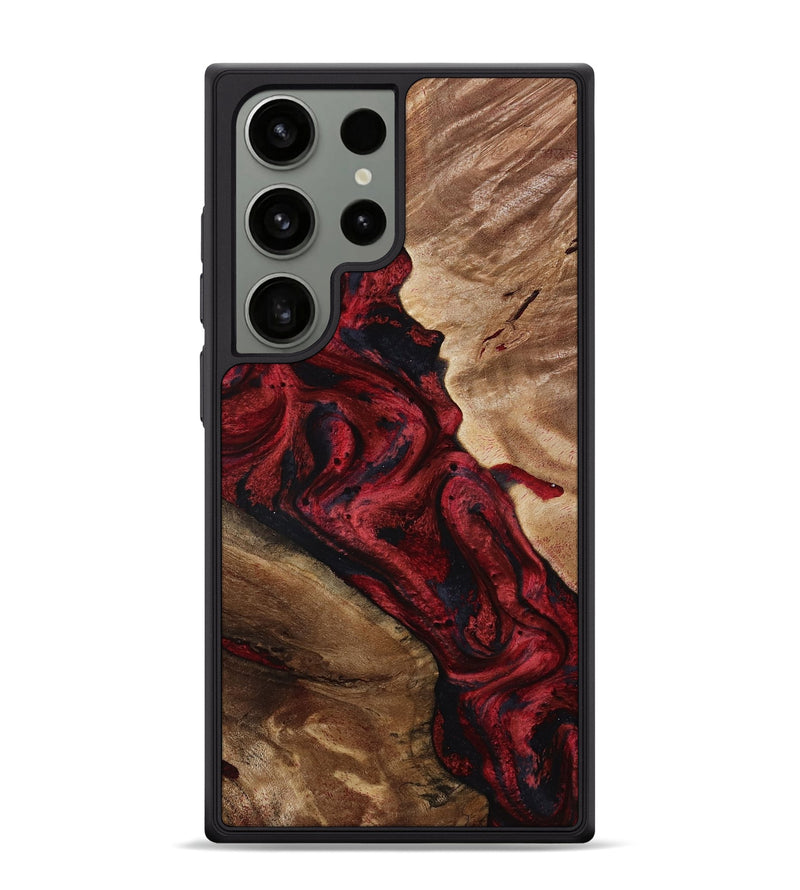 Galaxy S24 Ultra Wood Phone Case - Dortha (Red, 800010)