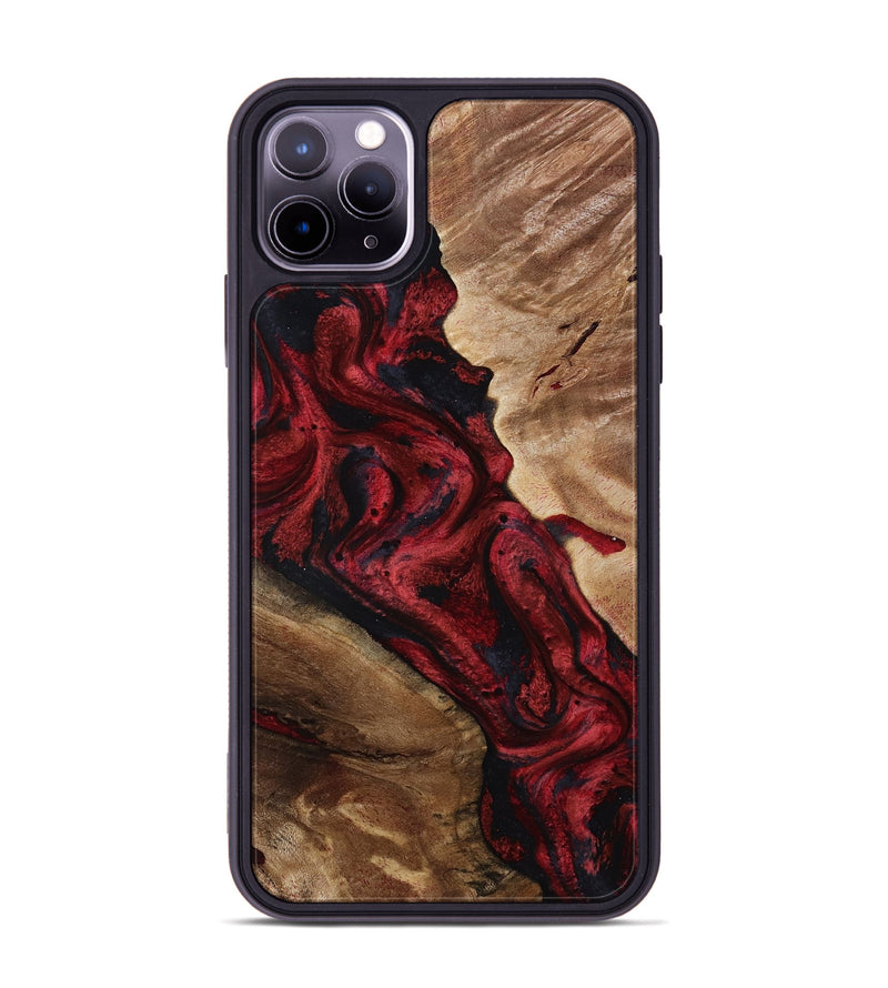 iPhone 11 Pro Max Wood Phone Case - Dortha (Red, 800010)