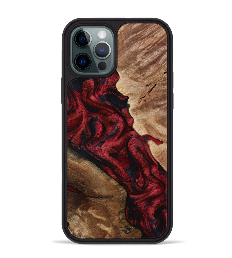iPhone 12 Pro Max Wood Phone Case - Dortha (Red, 800010)