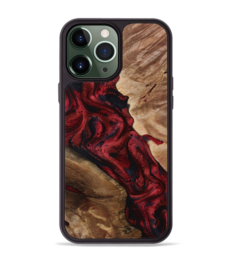 iPhone 13 Pro Max Wood Phone Case - Dortha (Red, 800010)